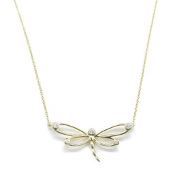 Tiffany & Co. Dragonfly Necklace, K18 (yellow gold), diamond, ladies, clear