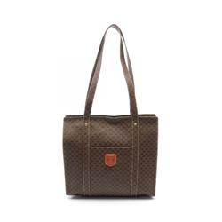 CELINE Macadam Tote Bag, Coated Canvas, Women's, Brown