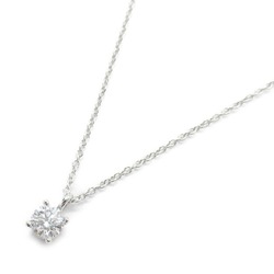 Tiffany & Co. Solitaire Diamond Necklace, Pt950 Platinum, Diamond, Women's, Clear