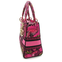 Christian Dior Dior Lady Dee-Lite Bag Medium Tote Canvas Women's Pink Fuchsia Multi M0565OEUP75E