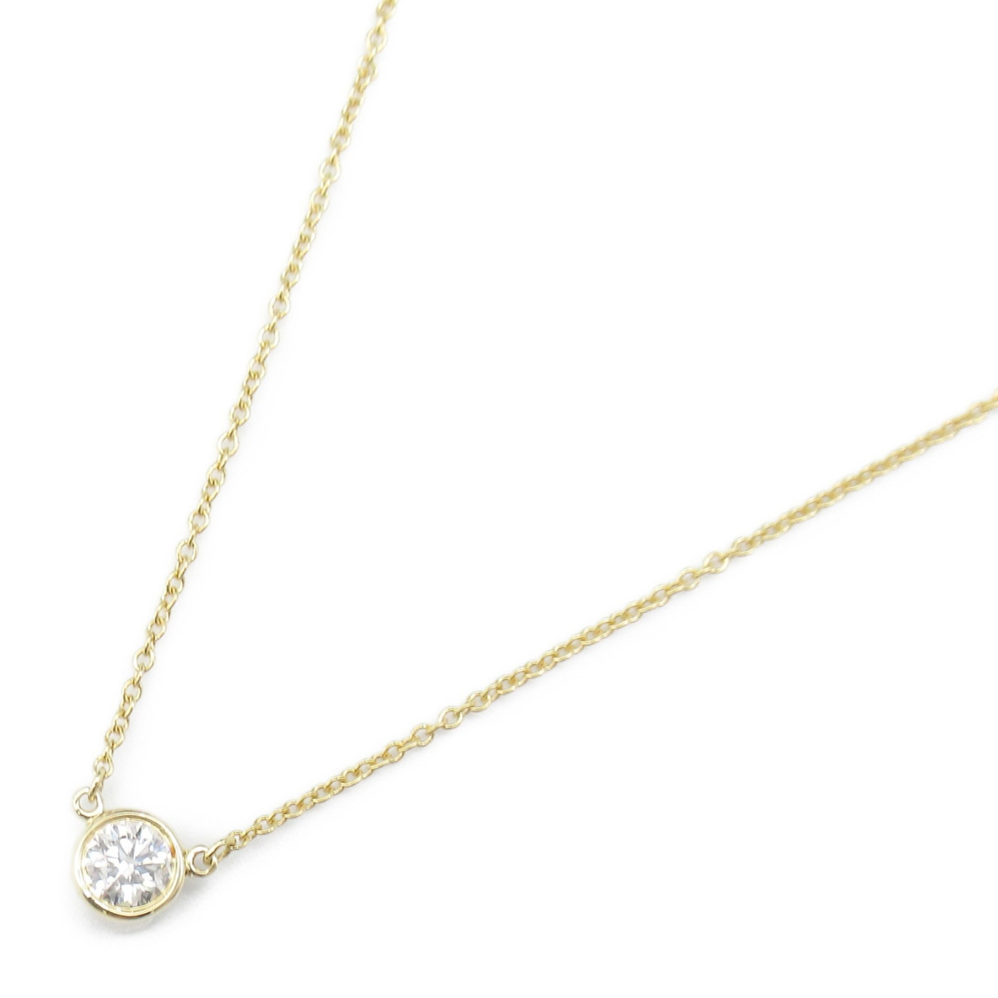 Tiffany & Co. By the Yard Necklace, K18 (yellow gold), diamond, ladies, clear