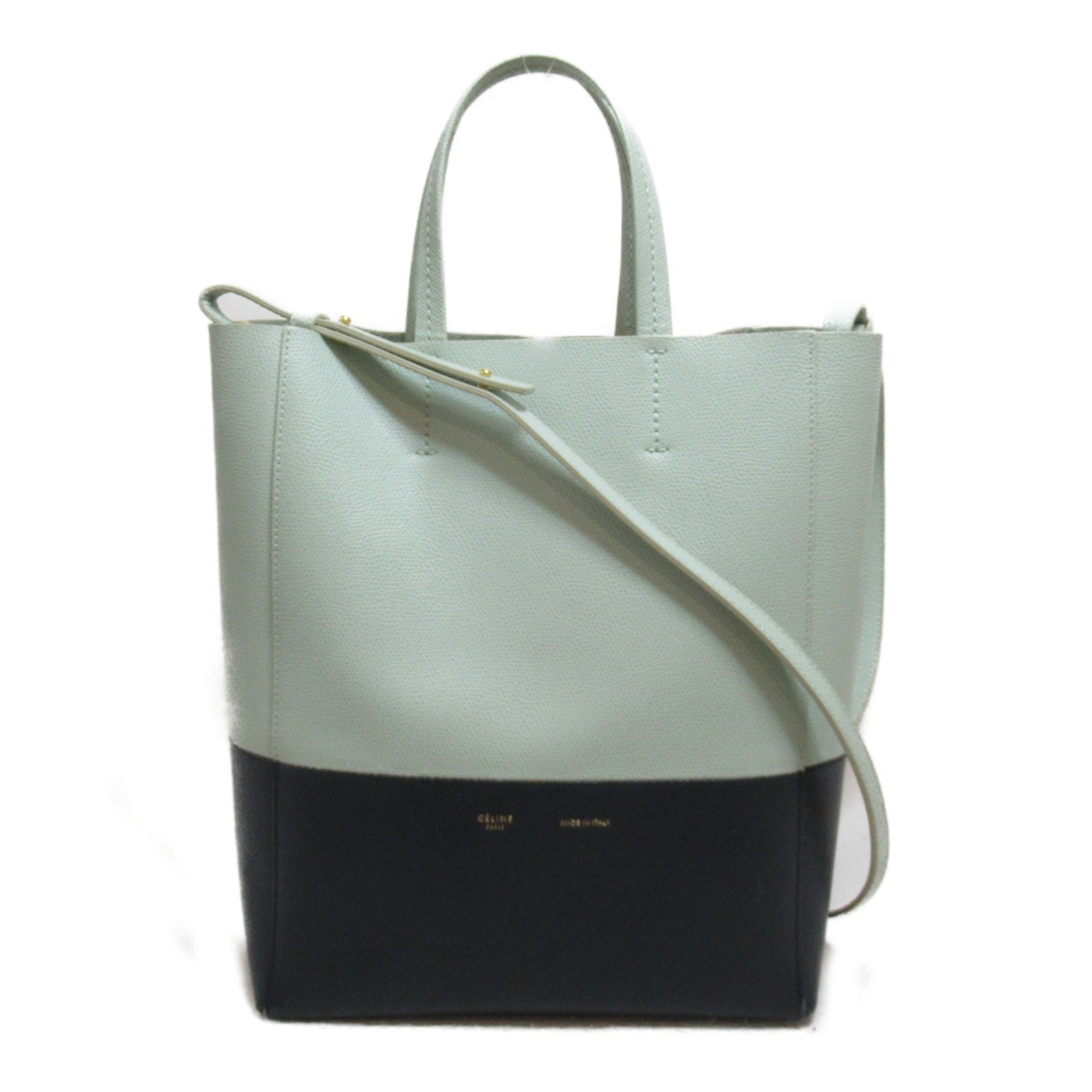 CELINE Small Cabas Bag Leather Women's Green