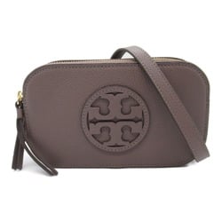 Tory Burch Shoulder Bag Leather Women's Beige Clamshell 145667093