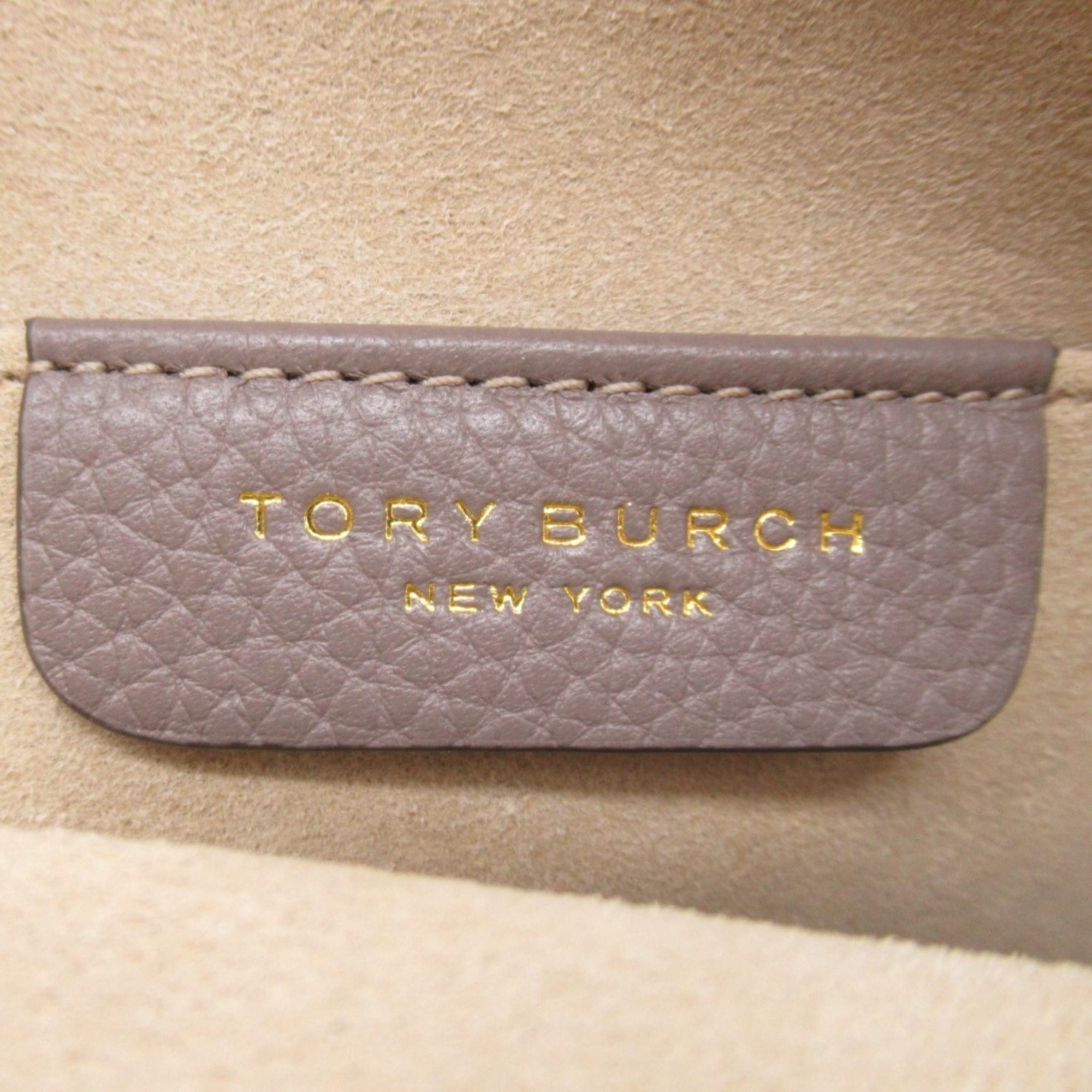 Tory Burch Shoulder Bag Leather Women's Beige Clamshell 145667093