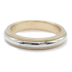 Tiffany & Co. Milgrain Ring, Pt950 Platinum, K18PG (Pink Gold), Women's, Silver