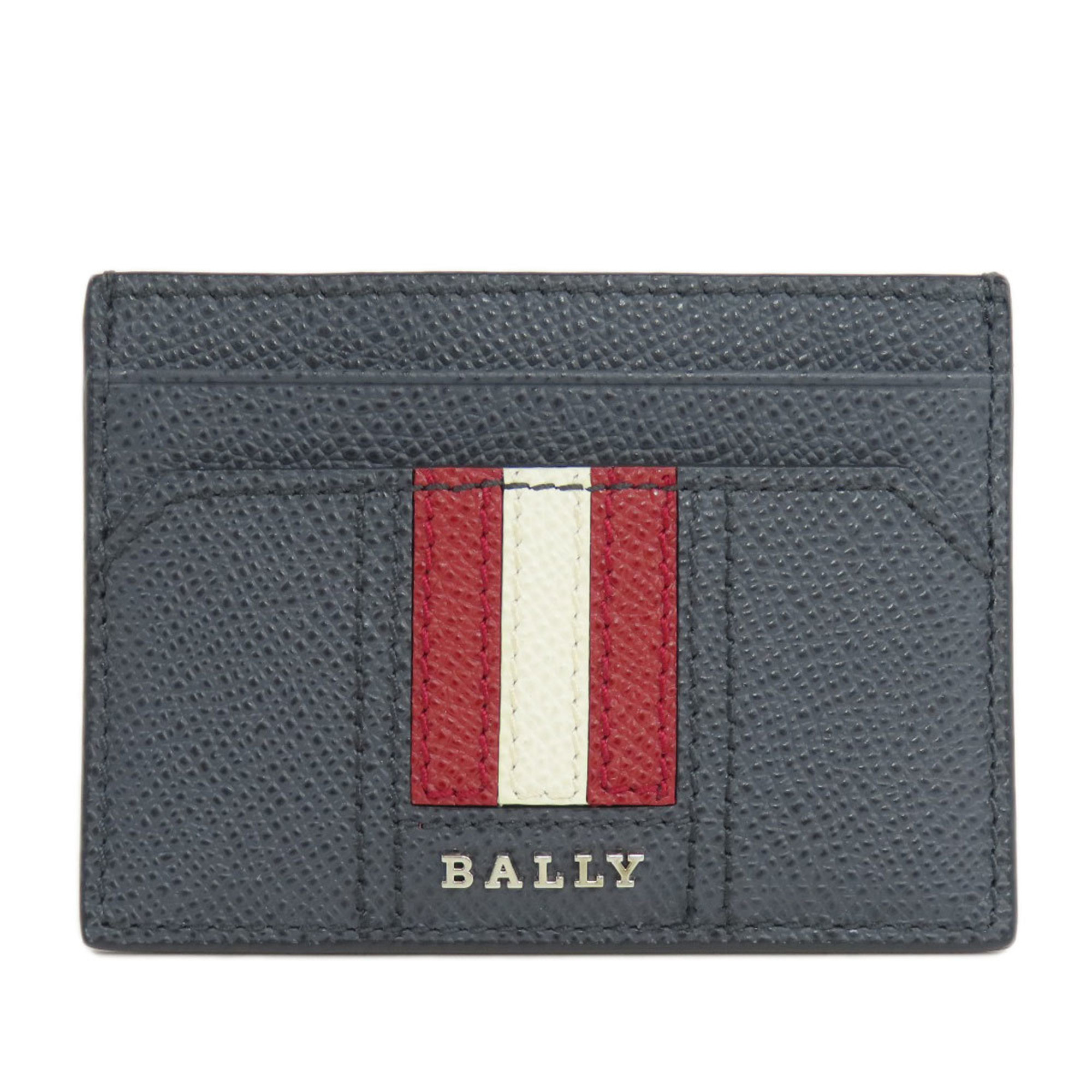 BALLY Bally Stripe Business Card Holder/Card Case Leather Women's