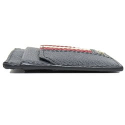 BALLY Bally Stripe Business Card Holder/Card Case Leather Women's