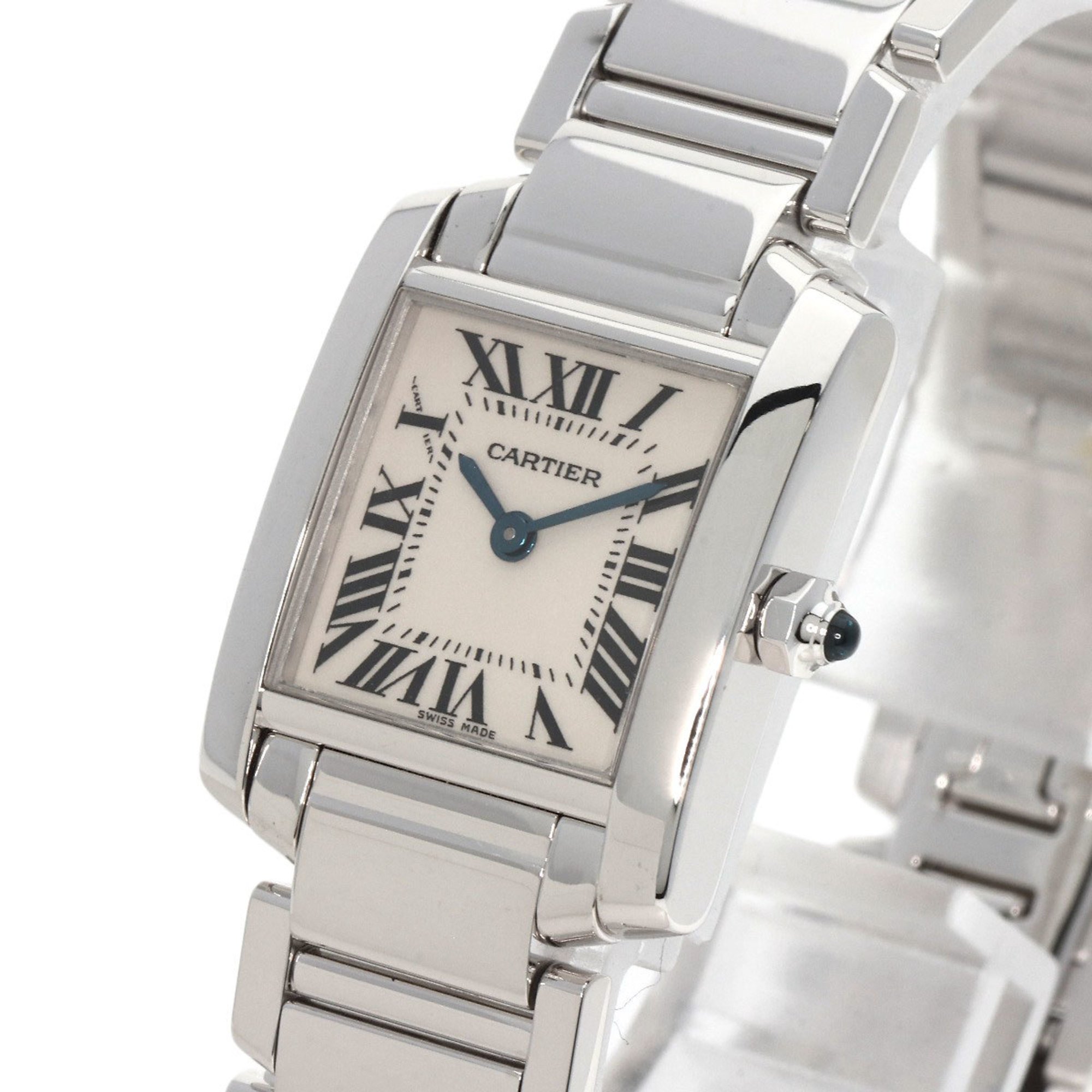 Cartier W50012S3 Tank Francaise SM Watch K18 White Gold K18WG Ladies CARTIER