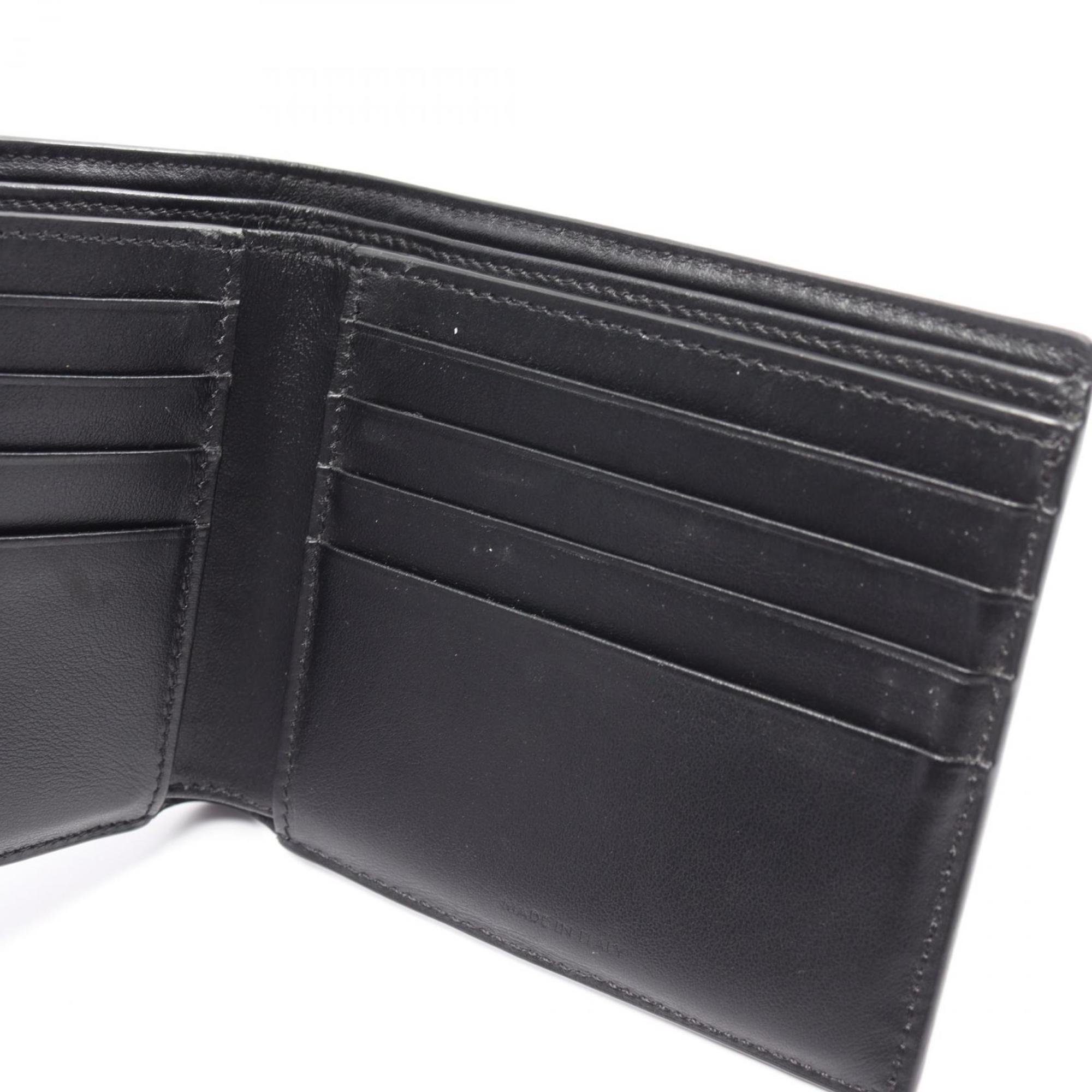 CELINE Bi-fold Wallet, Leather, Men's, Black, 10B653BEN.38SI