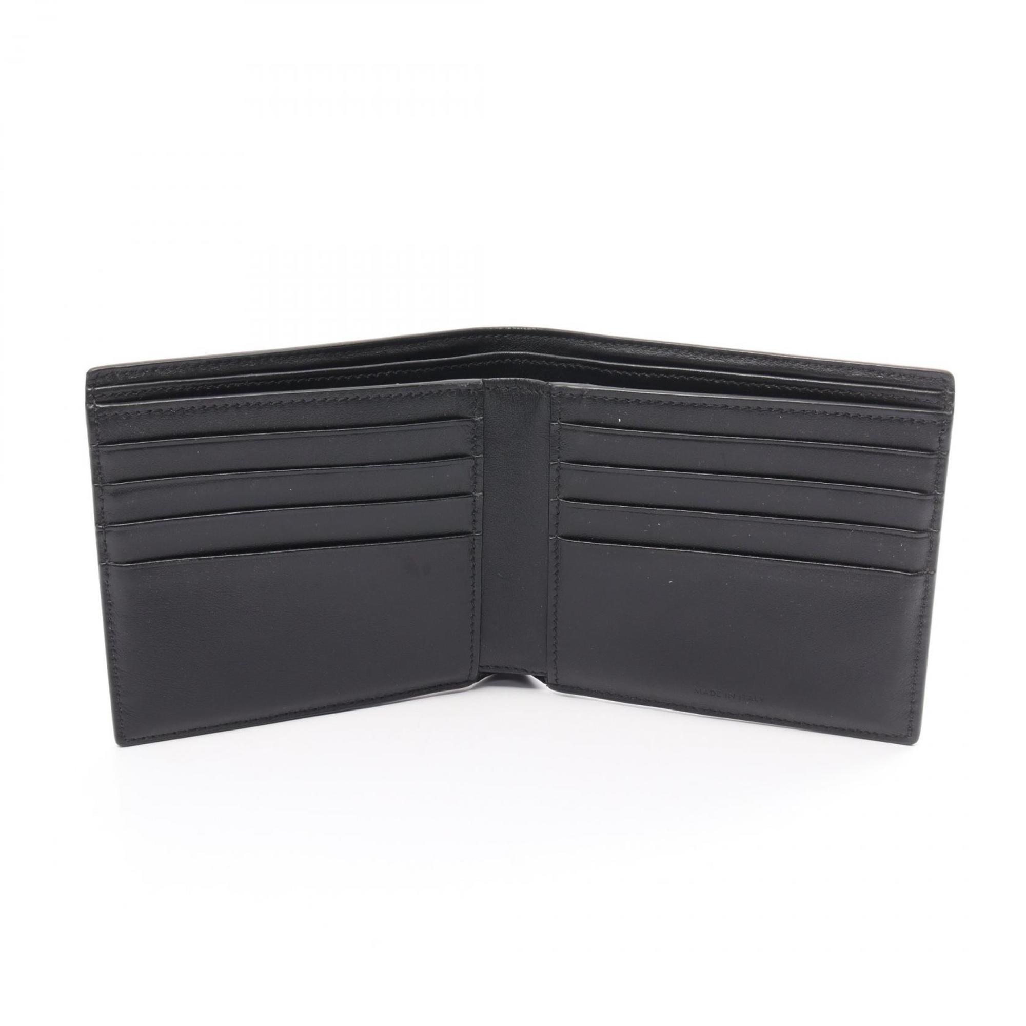 CELINE Bi-fold Wallet, Leather, Men's, Black, 10B653BEN.38SI