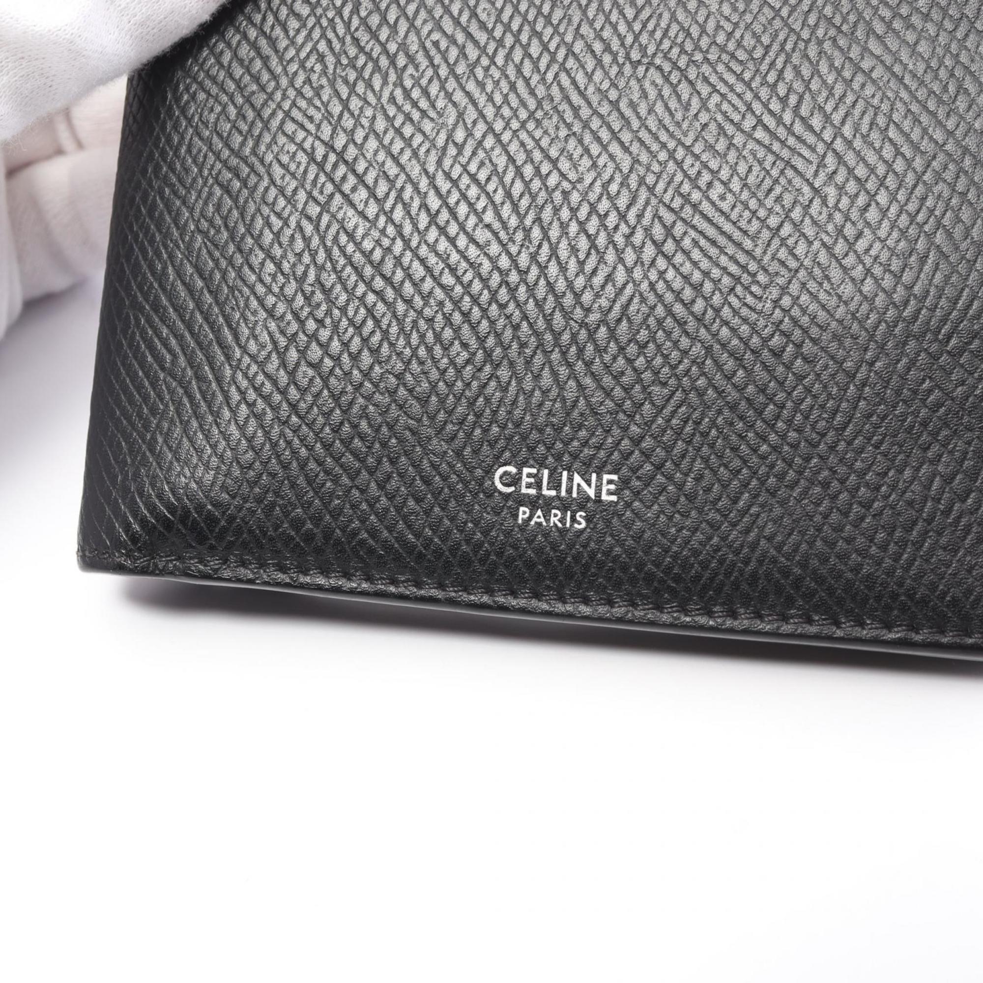 CELINE Bi-fold Wallet, Leather, Men's, Black, 10B653BEN.38SI