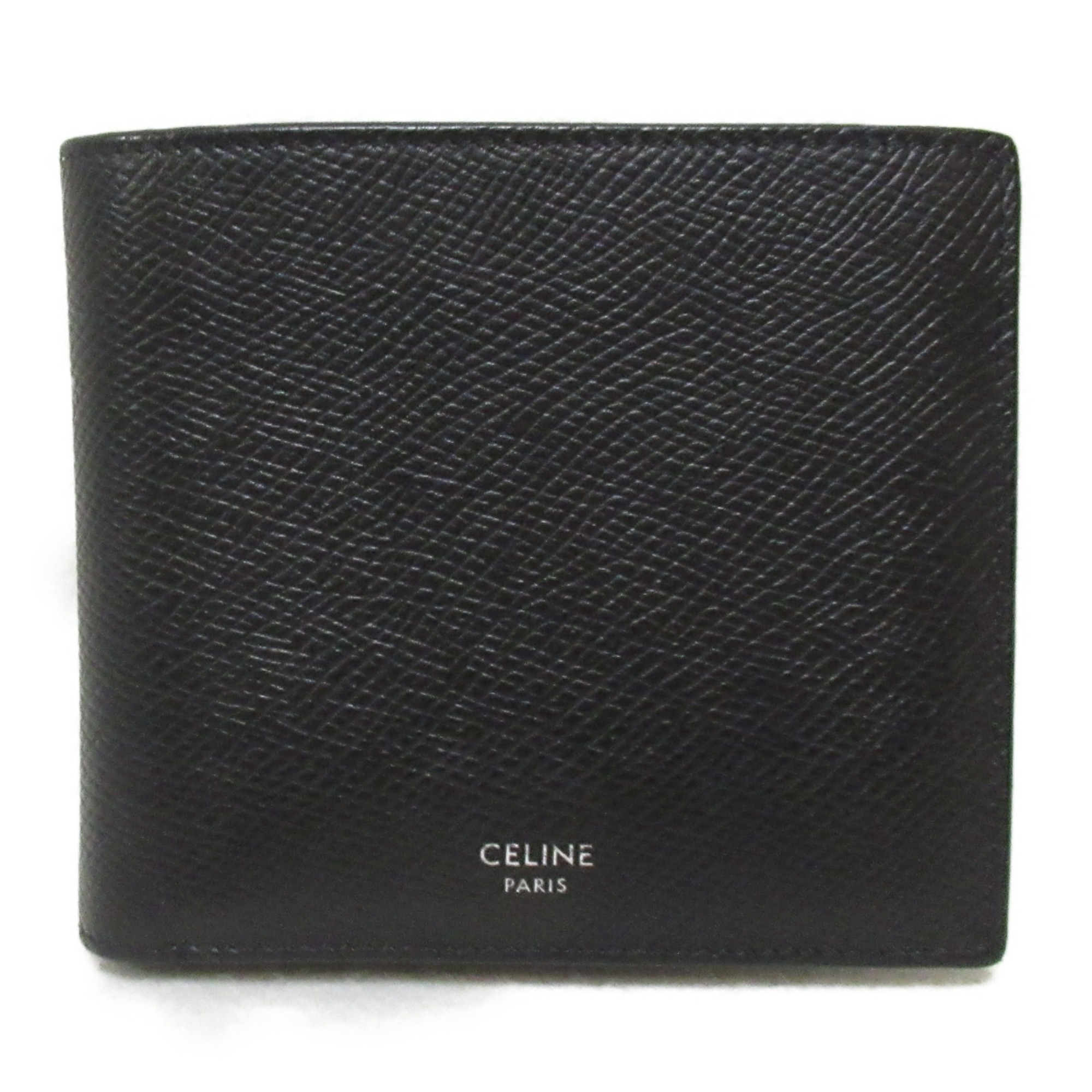 CELINE Bi-fold wallet Leather Women's Black