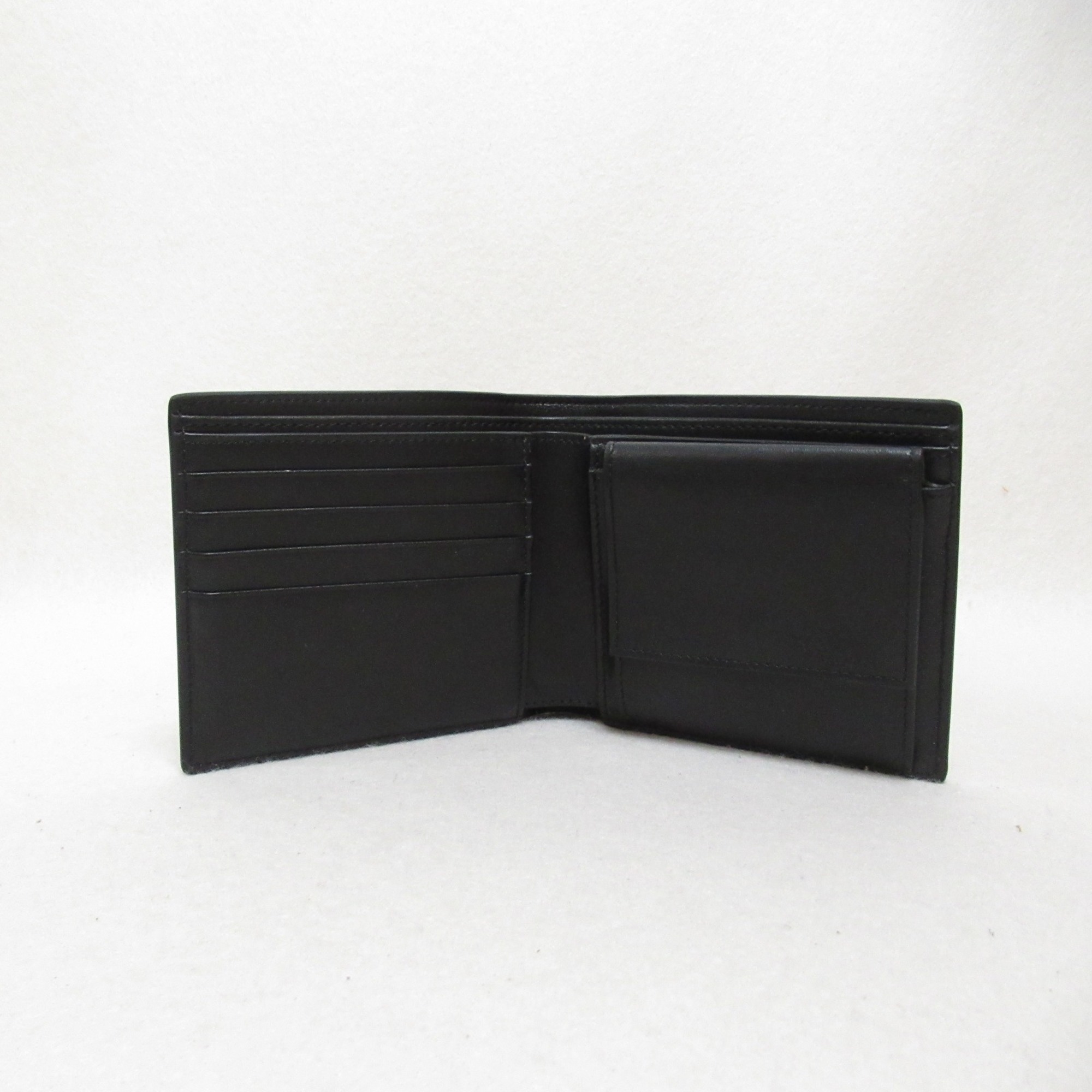 CELINE Bi-fold wallet Leather Women's Black