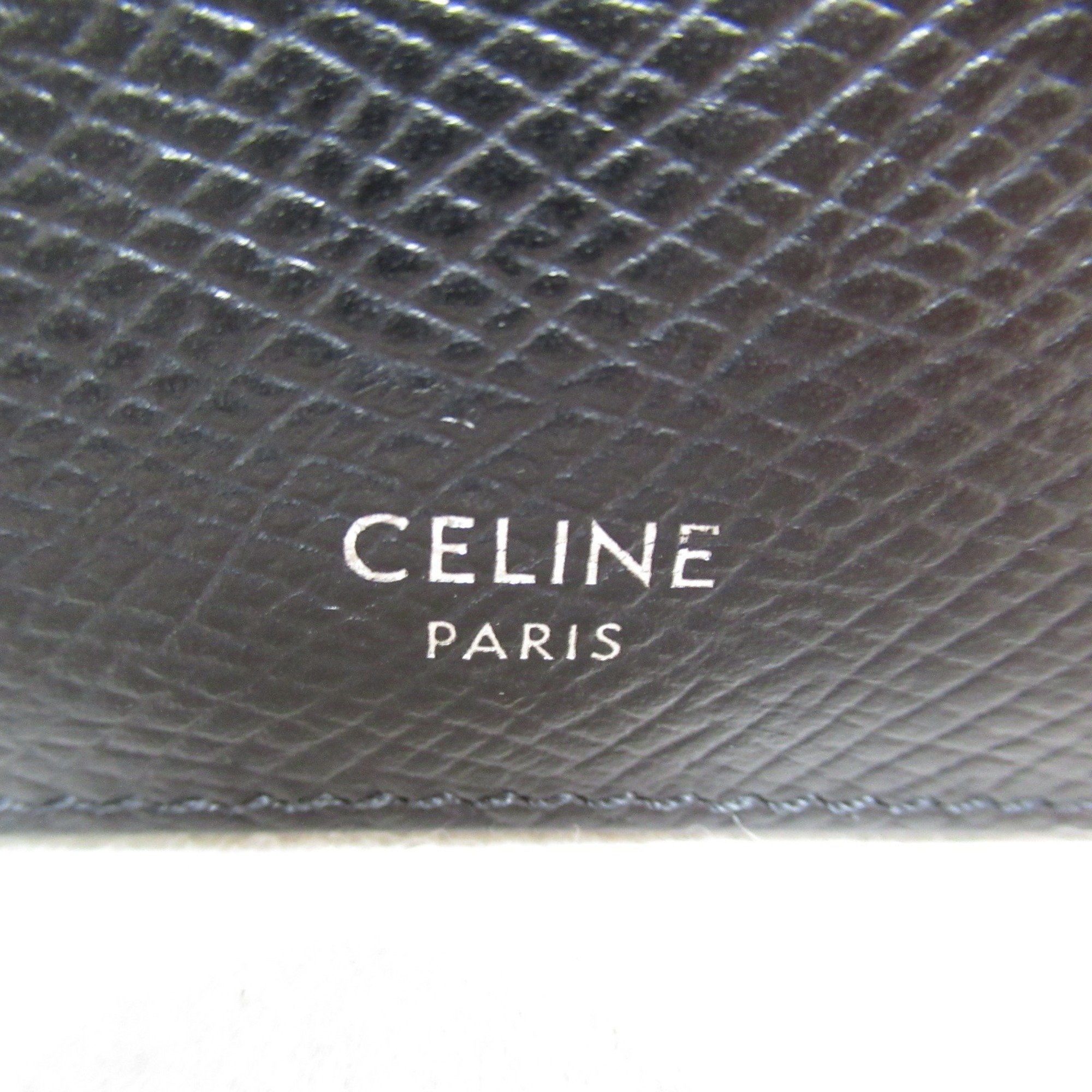 CELINE Bi-fold wallet Leather Women's Black