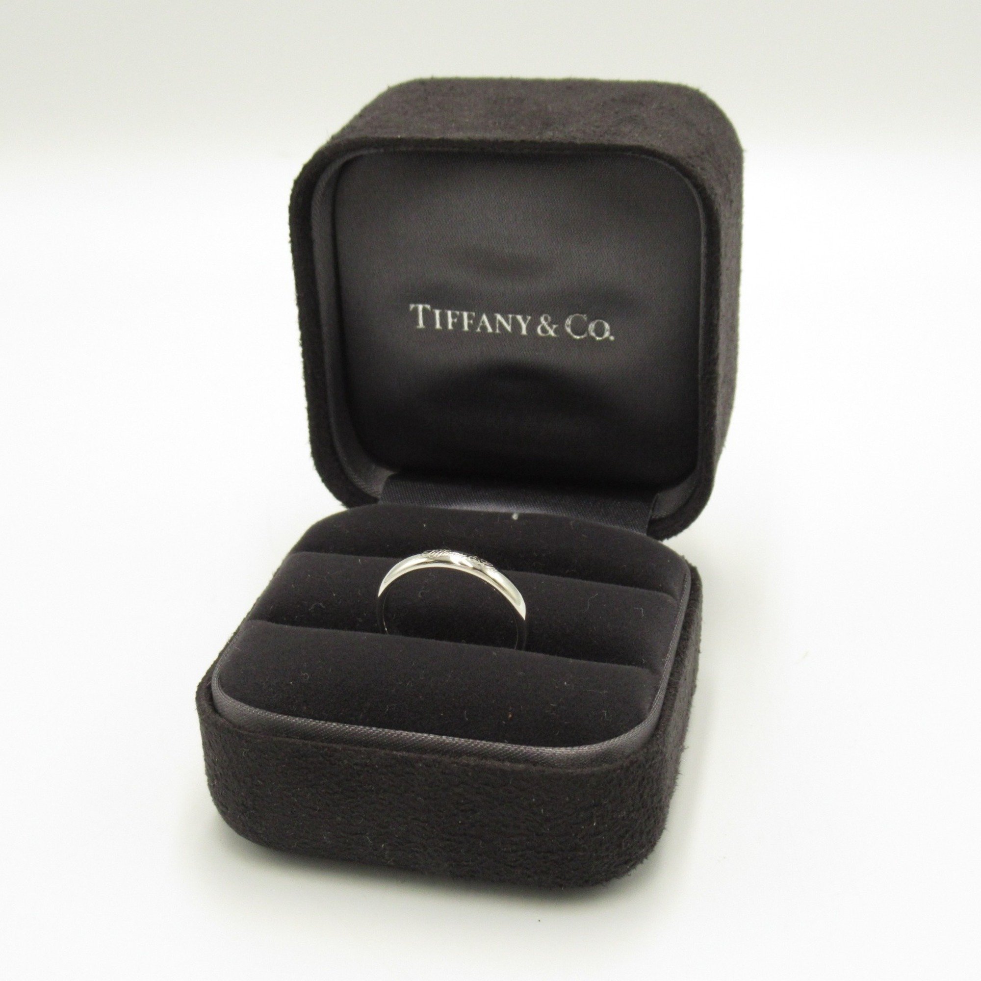 Tiffany & Co. Notes Band Ring, Pt950 Platinum, Women's, Silver