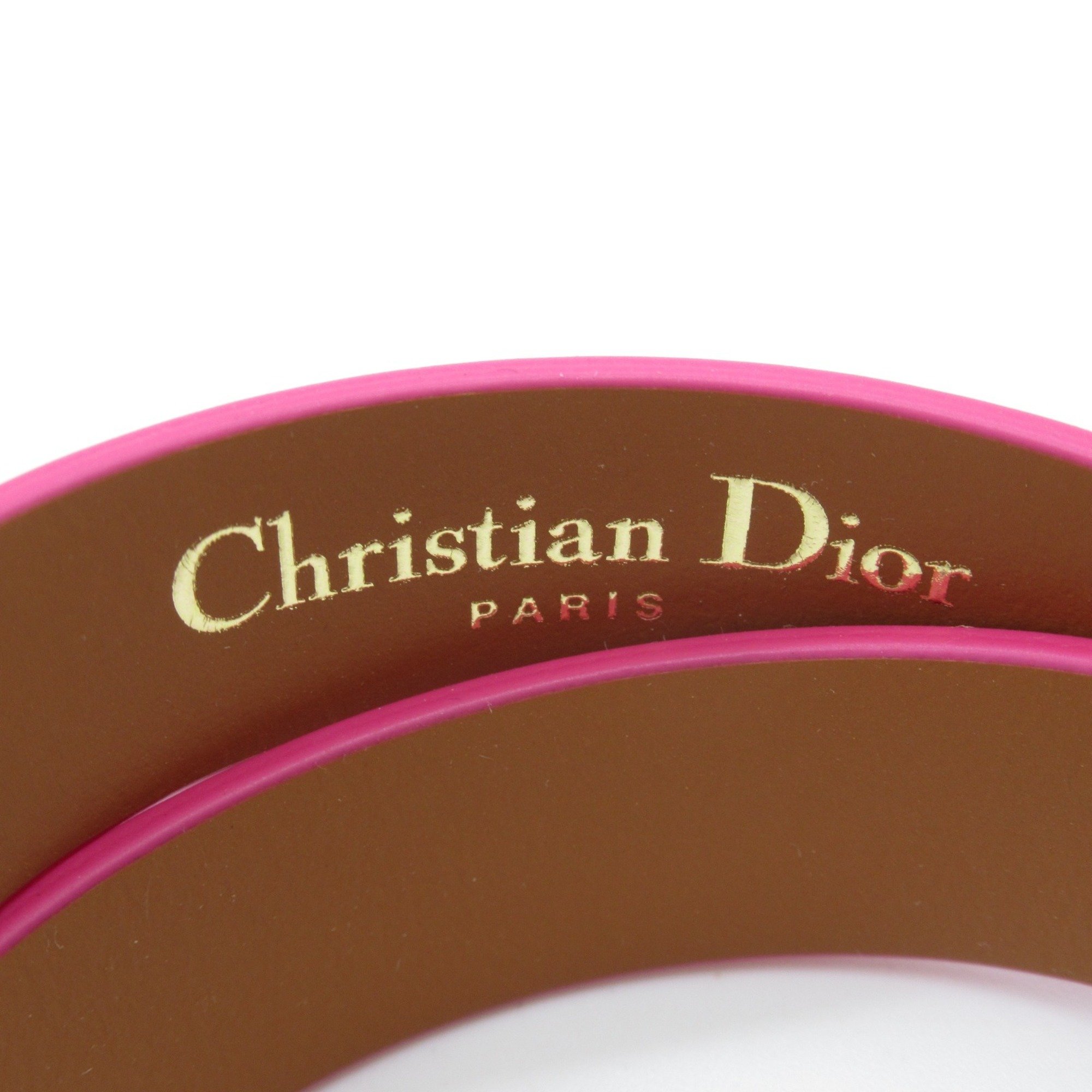 Christian Dior Dior 30 MONTAIGNE Double Bracelet, Calf Leather, Metal, Women's, Pink, B1760WOMCM35PM