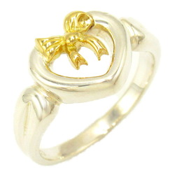 Tiffany & Co. Heart Ribbon Ring, K18 (yellow gold), 925 silver, for women, gold