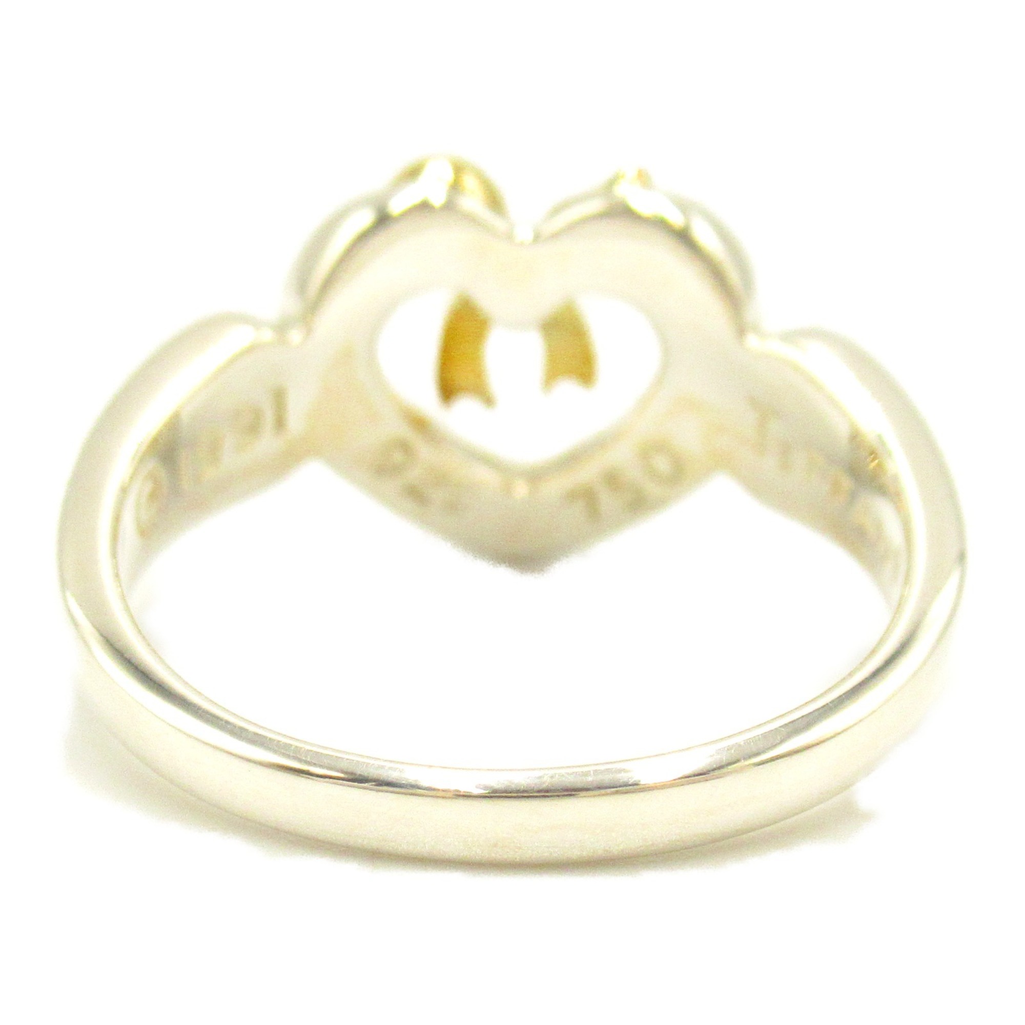 Tiffany & Co. Heart Ribbon Ring, K18 (yellow gold), 925 silver, for women, gold