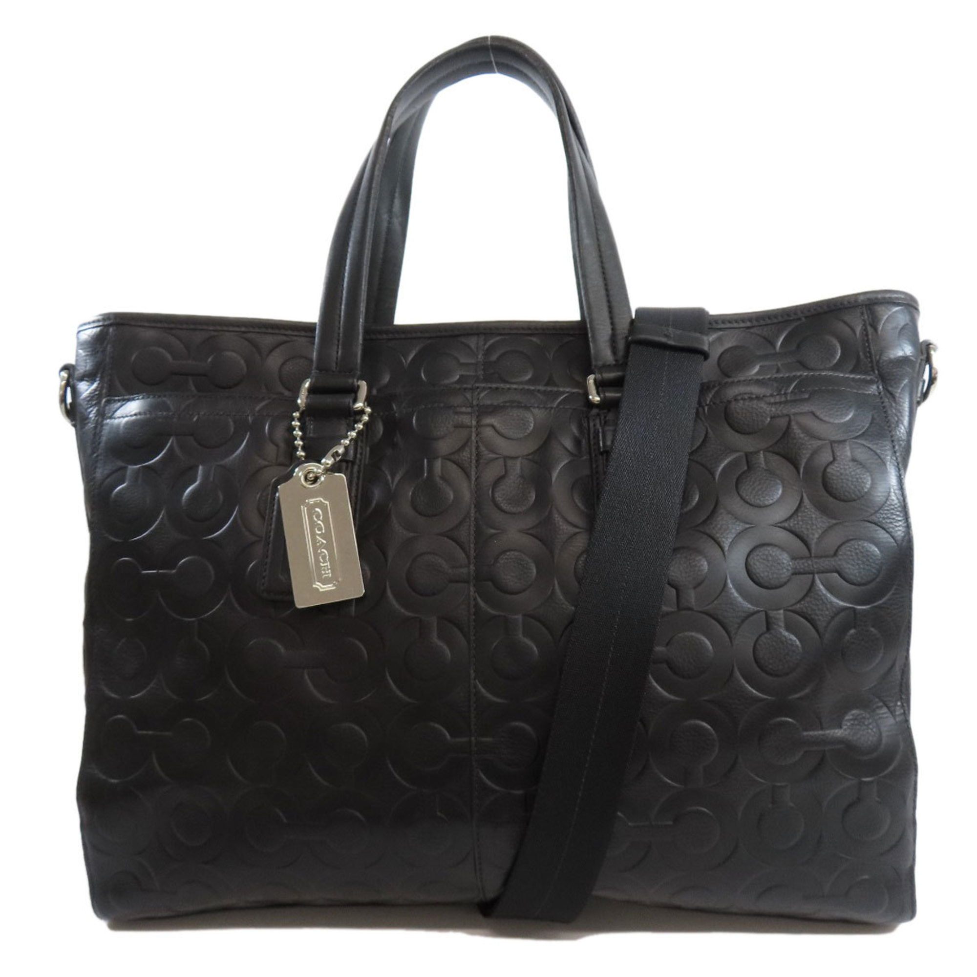 Coach 70253 Op Art Tote Bag Leather Men's COACH