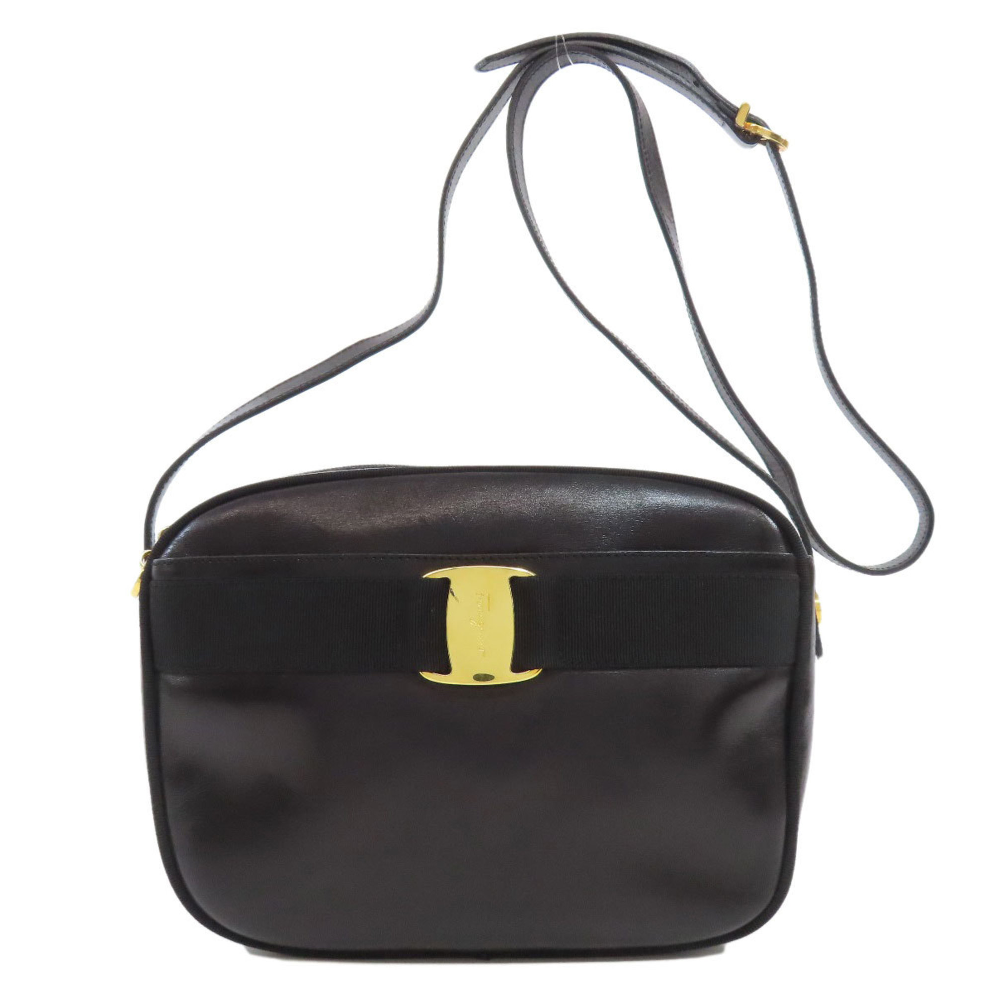 Salvatore Ferragamo Vara Shoulder Bag Leather Women's