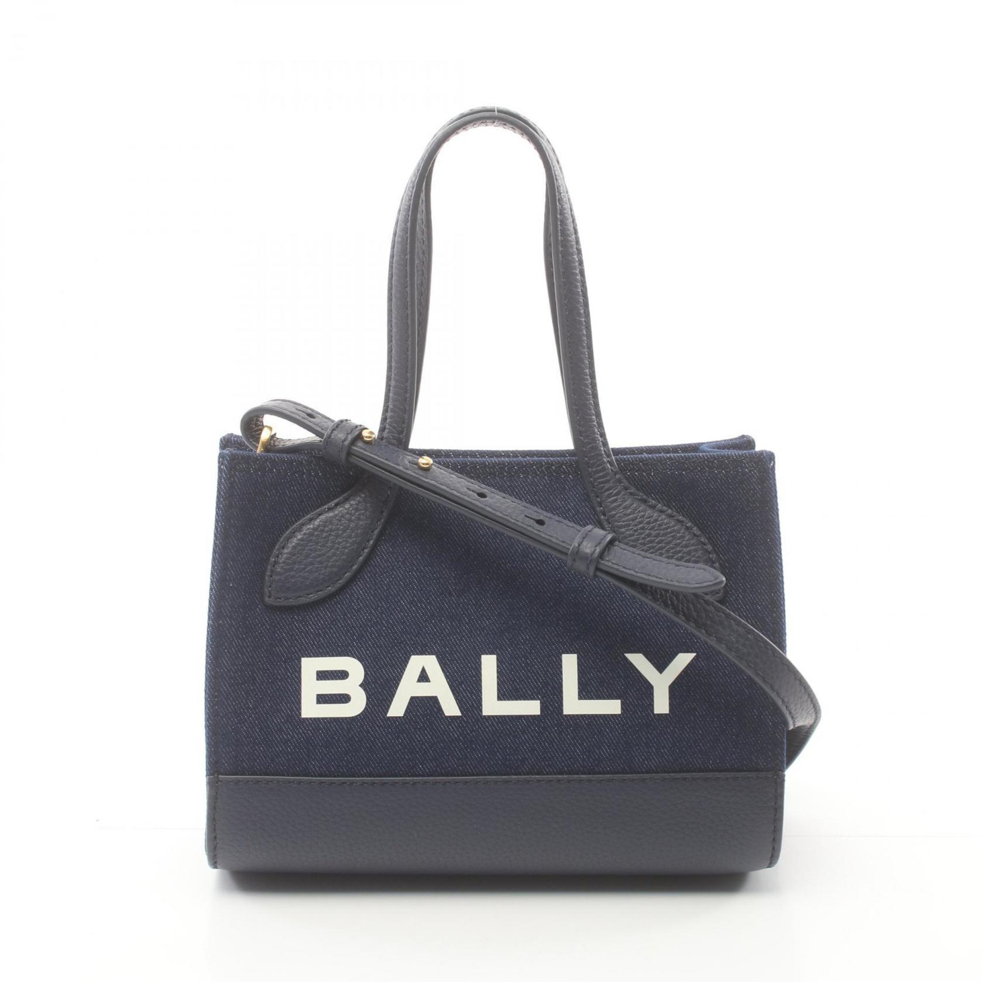 BALLY BAR KEEP ON XS Handbag Bag Denim Leather Women's Navy 6306500