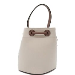 Burberry 2-way shoulder bag, canvas, leather, ladies, white, natural, multi-brown, 8070576A1395