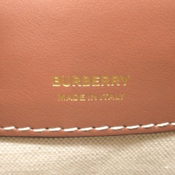 Burberry 2-way shoulder bag, canvas, leather, ladies, white, natural, multi-brown, 8070576A1395