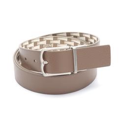 BALLY PENNANT Pennant Belt Leather Men's Brown White 6306654