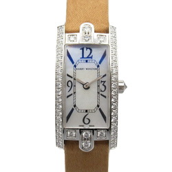 Harry Winston HARRY WINSTON Avenue C Watch K18WG (White Gold) Leather Strap Women's White Shell AVCQHM16WW024