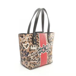 Dolce & Gabbana BEATRICE Tote Bag, Coated Canvas, Leather, Women's, Brown, Multicolor