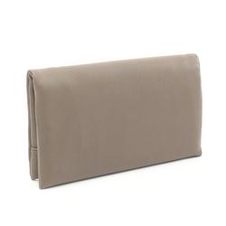 PRADA CERVO Bi-fold Long Wallet Leather Women's Beige 1MS001