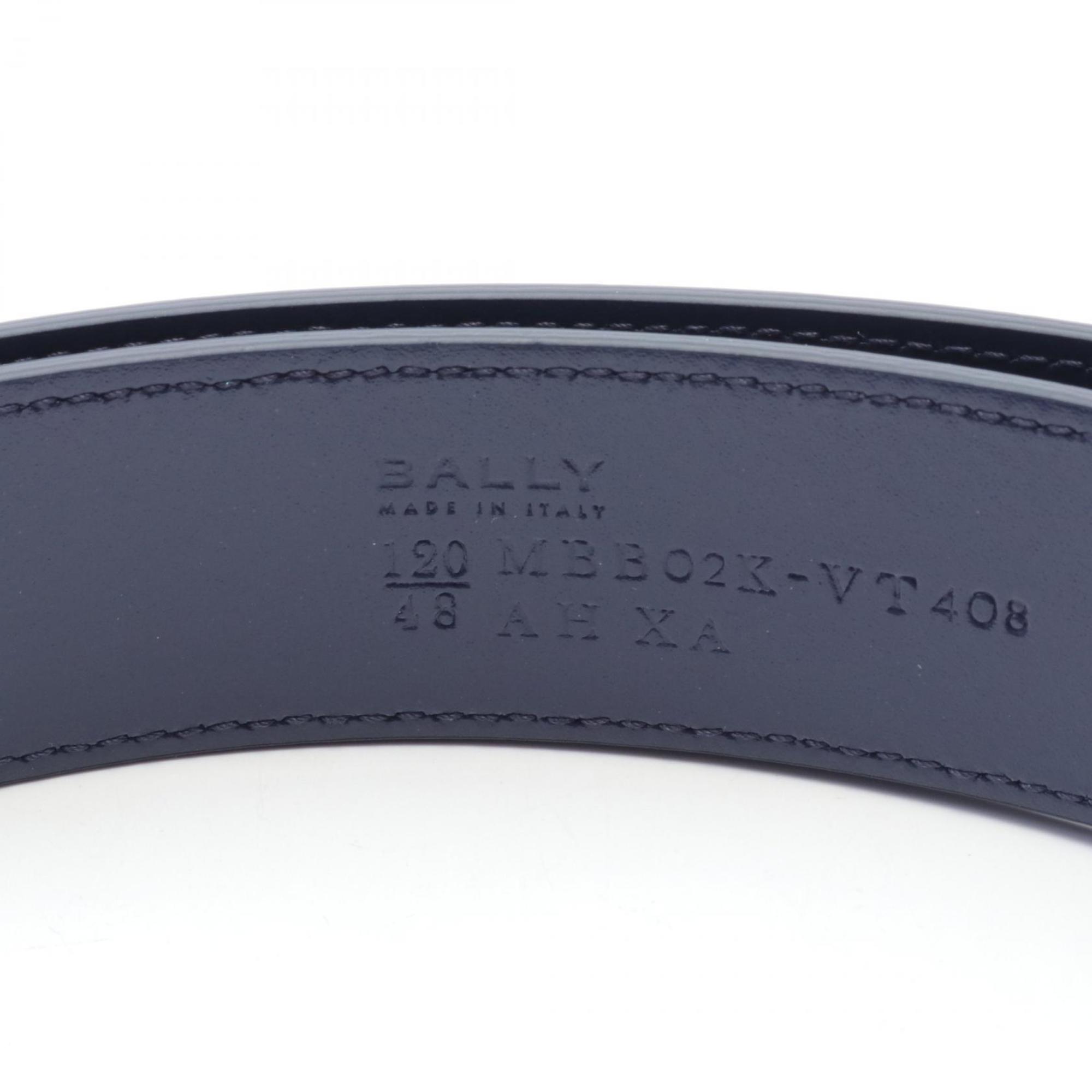 BALLY Belt Leather Men's Navy 6307590