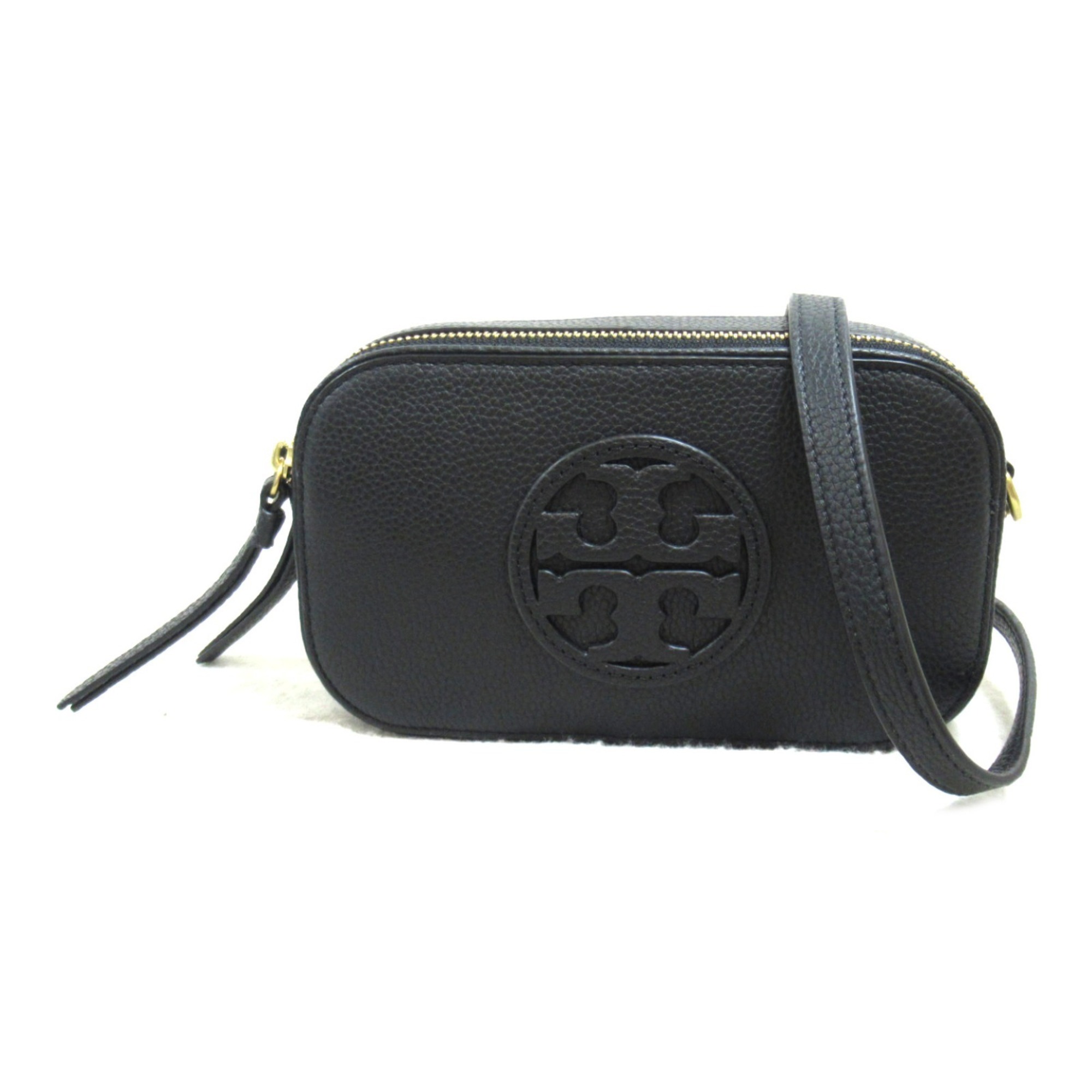 Tory Burch Mirror Crossbody Shoulder Bag Leather Women's Black 145667001