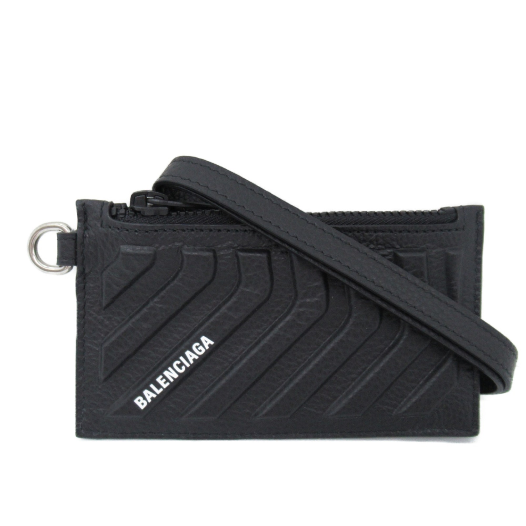 BALENCIAGA Business Card Holder/Card Case Calfskin (Cowhide) Men's Women's Black 6834252103I1000