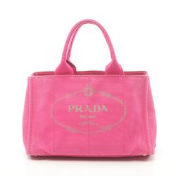 PRADA Canapa Tote Bag Canvas Women's Pink