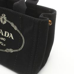 PRADA CANAPA Tote Bag Canvas Women's Black BN2439