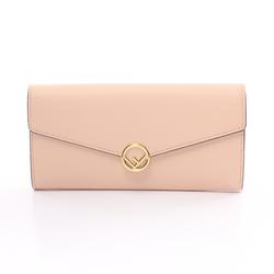 FENDI F IS Bi-fold Long Wallet Leather Women's Pink 8M0251