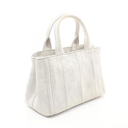 PRADA CANAPA Tote Bag Canvas Women's Grey