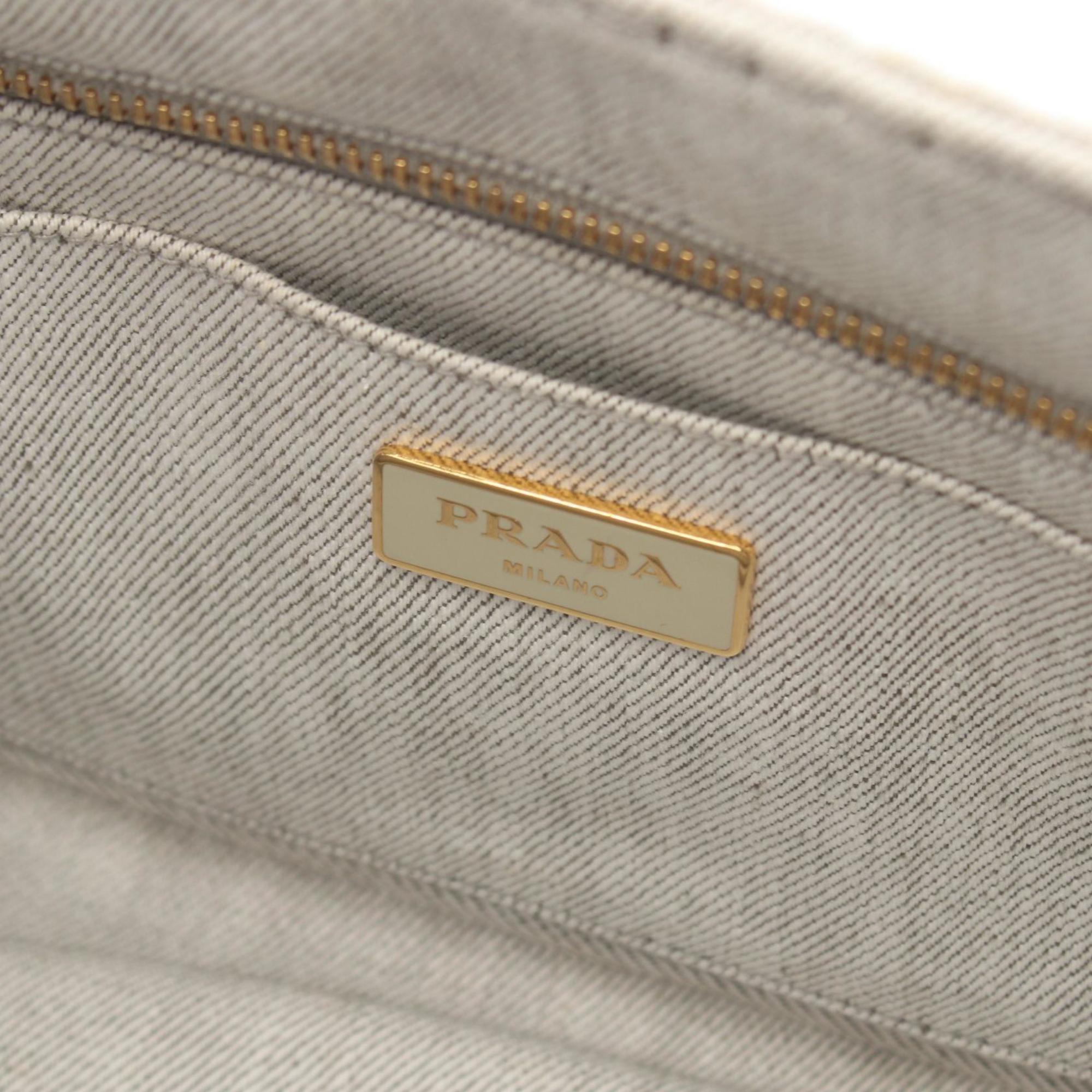 PRADA CANAPA Tote Bag Canvas Women's Grey