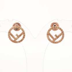 FENDI F is Earrings Stainless Steel Rhinestones Women's Gold Clear 8AG7386DMF15IG