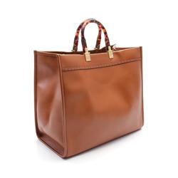 FENDI Sunshine Large Tote Bag Leather Women's Brown 8BH372ABVLF0PWZ