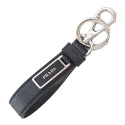 PRADA Key Ring Leather Saffiano Men's Women's Navy Nero 2PP709053F0002