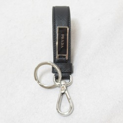 PRADA Key Ring Leather Saffiano Men's Women's Navy Nero 2PP709053F0002