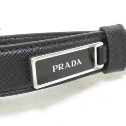 PRADA Key Ring Leather Saffiano Men's Women's Navy Nero 2PP709053F0002