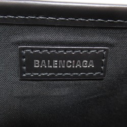 BALENCIAGA Navy Small Cabas Bag Calfskin (Cowhide) Cotton Canvas Women's Black 3399332HH3N1000