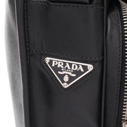 Prada SAFFIANO TRAVEL Shoulder Bag Saffiano Leather Men's Women's Black VA0982