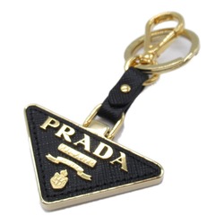 PRADA Keychain Keyring Saffiano Leather Men's Black 1PP128053F0002