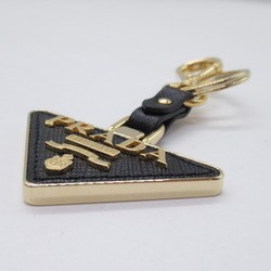 PRADA Keychain Keyring Saffiano Leather Men's Black 1PP128053F0002