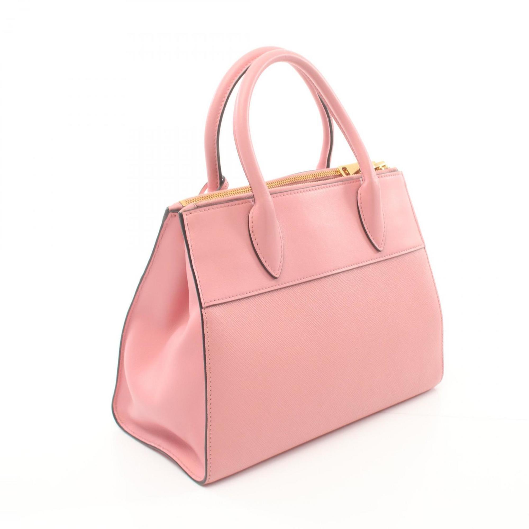 PRADA SAFFIANO CITY Handbag Bag Saffiano Leather Women's Pink 1BA103