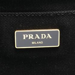 PRADA CANAPA Tote Bag Canvas Women's Black B1872G